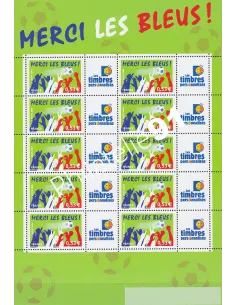 Feuille personnalisée n° 3936A, Merci les Bleus, timbres de France