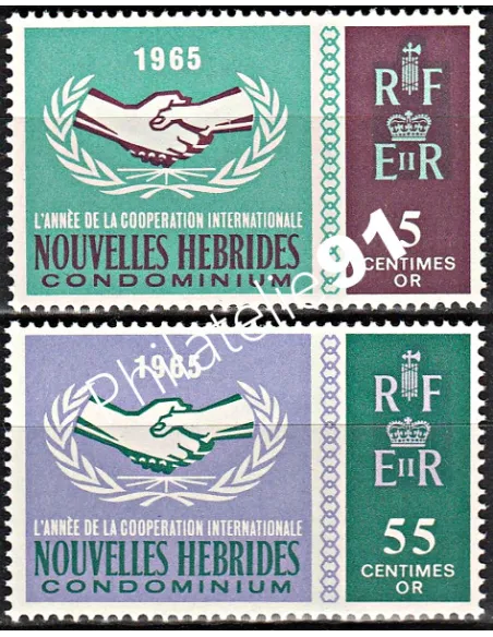 Nouvelles-Hébrides n° 223 à 224 - Timbres colonies Francaises