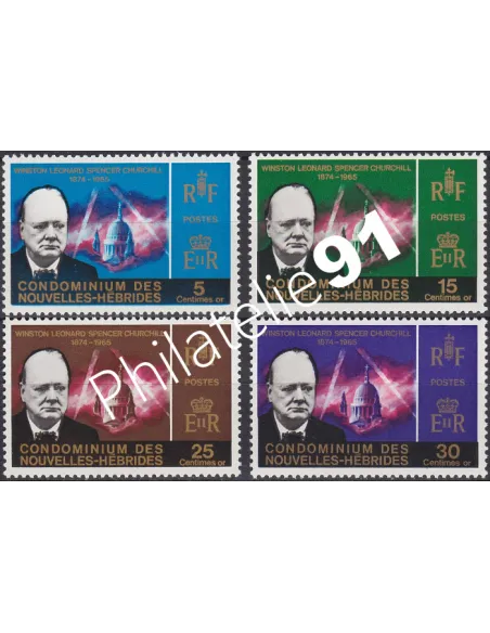 Nouvelles-Hébrides n° 227 à 230, Timbres colonies Francaises