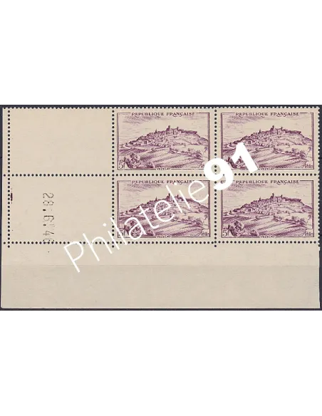 Coin daté sur Timbre n° 759, Collection timbres France