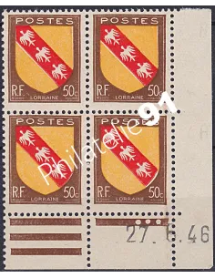 Coin daté sur Timbre n° 757, Collection timbres France
