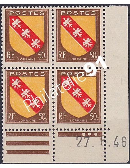 Coin daté sur Timbre n° 757, Collection timbres France