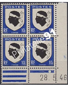 Coin daté sur Timbre n° 755, Collection timbres France