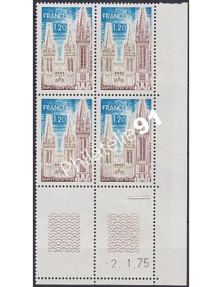 Coin daté sur Timbre n° 1808, Collection timbres France