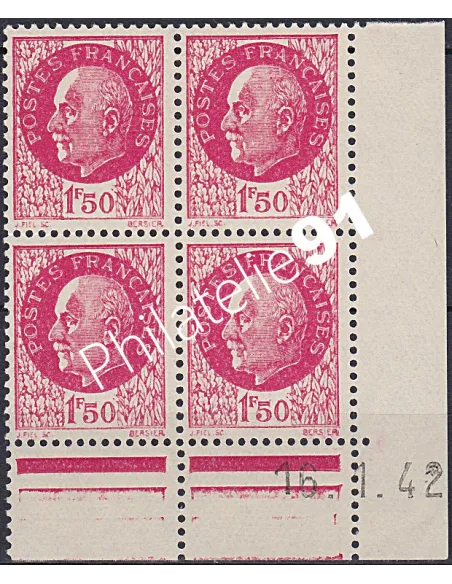 Coin daté sur Timbre n° 516, Collection timbres France