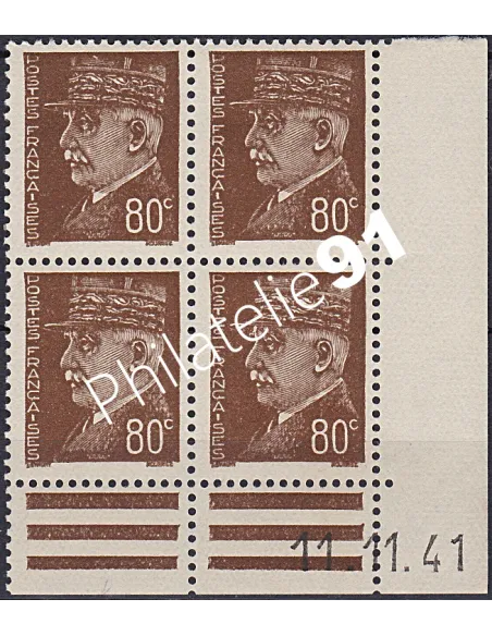 Coin daté sur Timbre n° 512, Collection timbres France