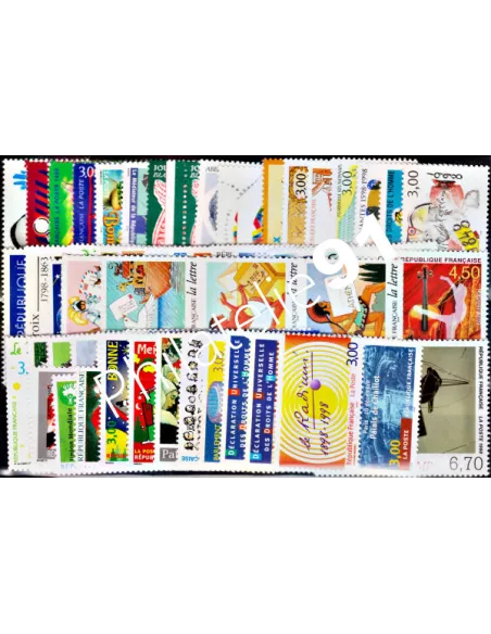Année complète de timbres de France 1998, collection timbres de France