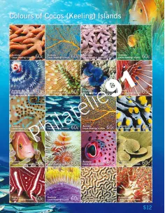 Iles Cocos, n° 446 à 465 en Feuille, collection timbre Océanie