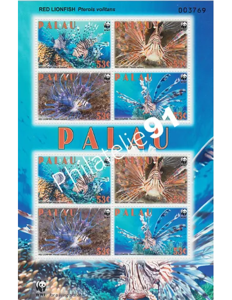 PALAU, n° 2512 à 2515 en feuille, collection timbre Océanie