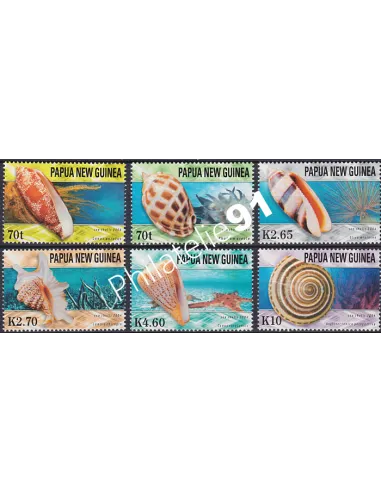 Papouasie & Nouvelle-Guinée, n° 1016 à 1021, collection timbre Océanie