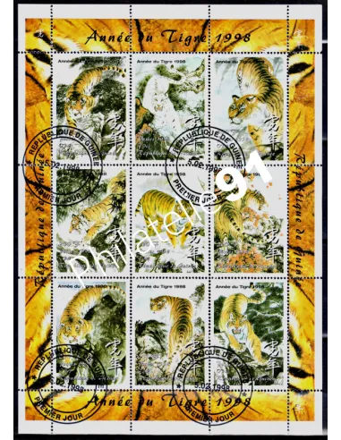 GUINEE - ANNEE LUNAIRE CHINOISE DU TIGRE - ZODIAQUE - FELINS