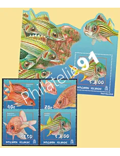 Pitcairn, n° 599 à 602 + BF n° 30, collection timbre Océanie