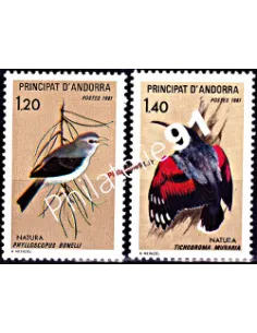 Timbres d'ANDORRE FRANÇAIS n° 294 à 295 - Thématique : Oiseaux
