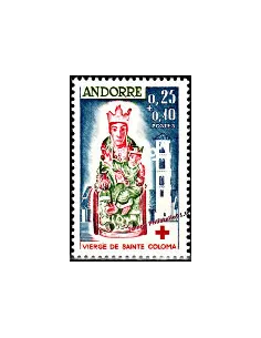 Timbre d'Andorre Français n° 172, Croix Rouge, timbre d'Europe