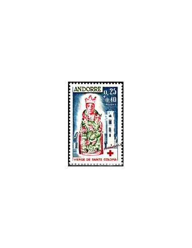 Timbre d'Andorre Français n° 172, Croix Rouge, timbre d'Europe