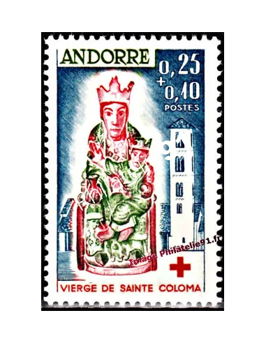 Timbre d'Andorre Français n° 172, Croix Rouge, timbre d'Europe