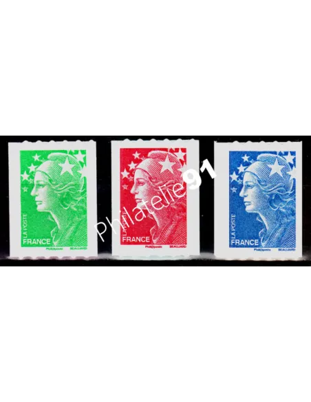 ADH. n° 219 à 221 - Série de 3 timbres de roulette (entreprise)