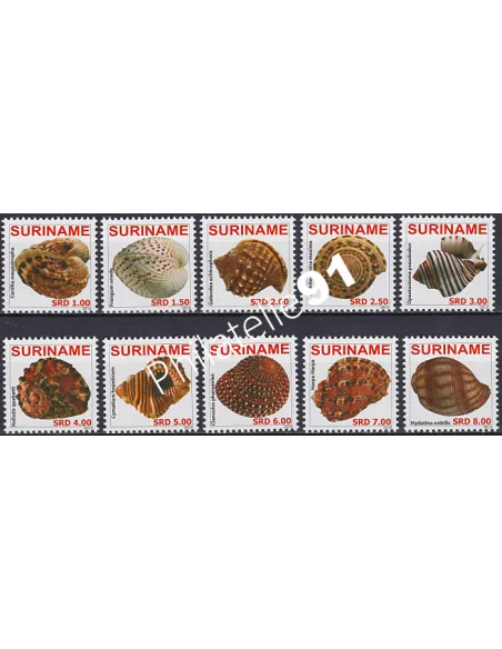 SURINAM, n° 2114 à 2123, collection timbre Amériques