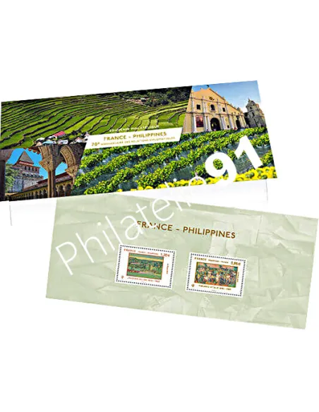 Bloc souvenir 135 France-Philippines,collection timbres France