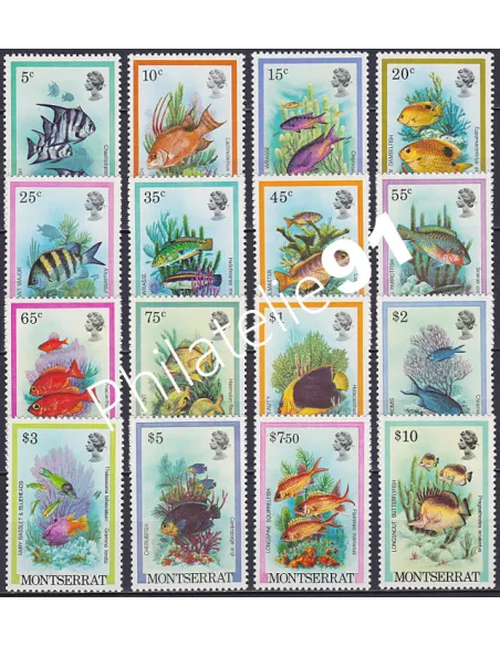 Montserrat, n° 446 à 461, Collection timbres Amériques