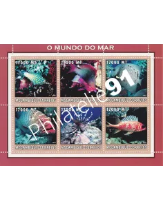 Mozambique, n° 2180 à 2185 en Feuille, Collection timbres Afrique