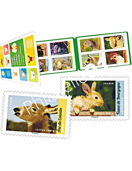 Carnet 1386, Veau, vache, cochon, couvée, collection timbres France