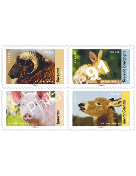 Carnet 1386, Veau, vache, cochon, couvée, collection timbres France