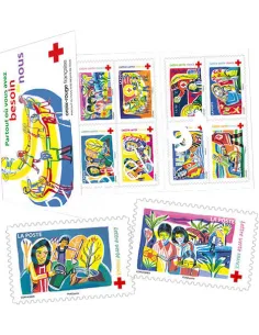 Carnet 1422, la Croix-Rouge Française, partout où vous avez besoin de nous, collection timbres France