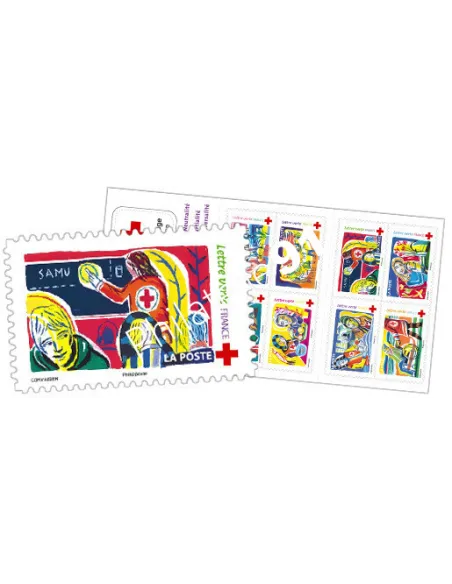 Carnet 1422, la Croix-Rouge Française, partout où vous avez besoin de nous, collection timbres France