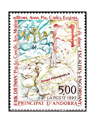 Timbre d'Andorre Français n° 440 - Thématique: Art