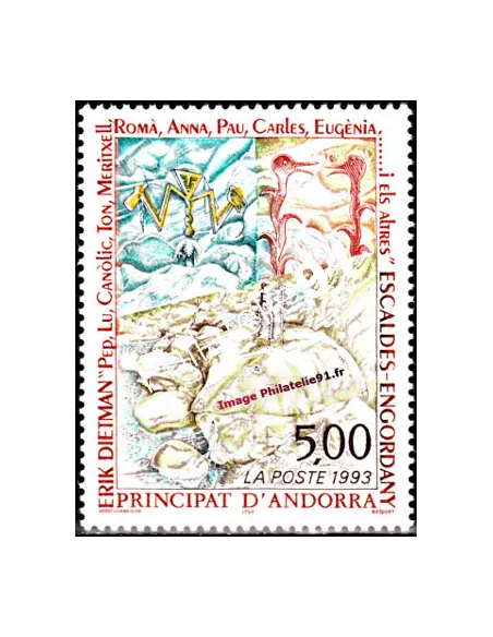Timbre d'Andorre Français n° 440 - Thématique: Art