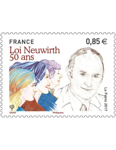 Timbre n°  5121, Cinquantenaire de la loi Neuwirth, collection timbres France