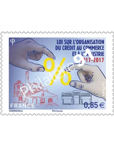 Timbre n° 5132, Loi sur l'organisation du crédit, collection timbres France