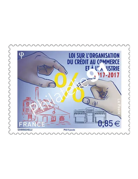 Timbre n° 5132, Loi sur l'organisation du crédit, collection timbres France