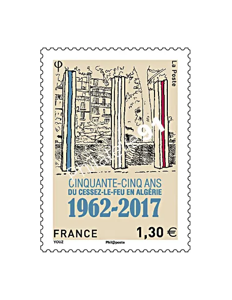 Timbre n° 5133, cessez-le-feu en Algérie, collection timbres France