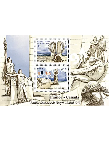 Feuille 5136, France-Canada, Vimy,collection timbres France