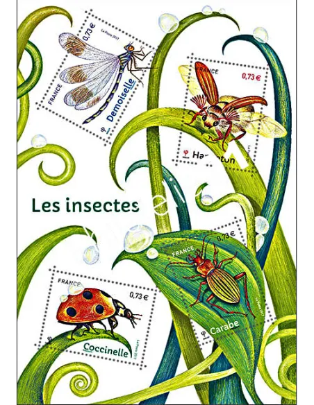 Feuille 5148, les insectes, collection timbres France
