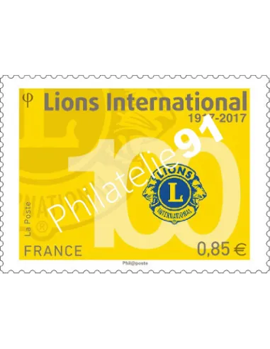 Timbre n° 5152, Lions Clubs International 1917-2017, timbres France