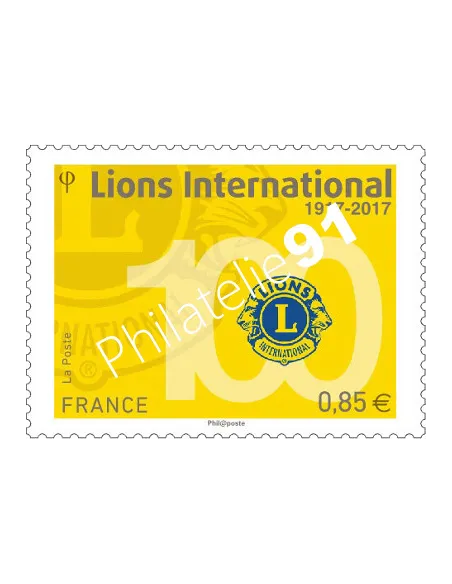 Timbre n° 5152, Lions Clubs International 1917-2017, timbres France