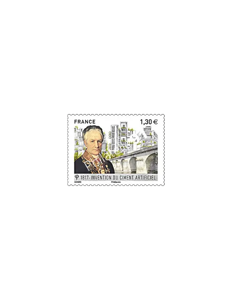 Timbre n° 5153, Invention du ciment artificiel, timbres France