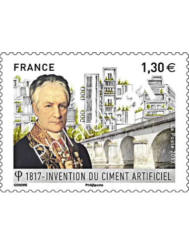 Timbre n° 5153, Invention du ciment artificiel, timbres France