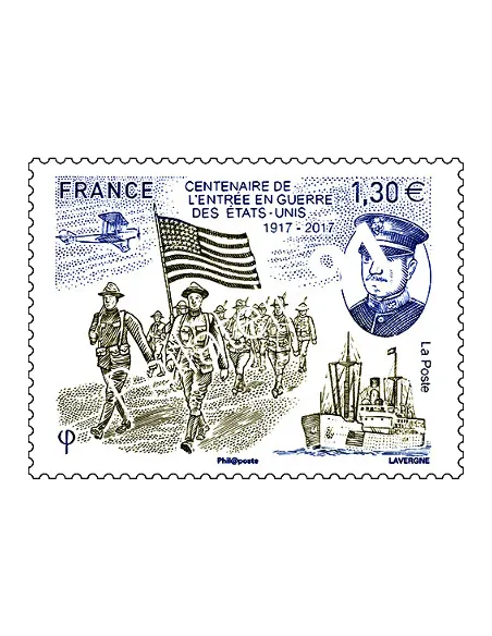 Timbre n° 5156, entrée en guerre ses Etats-Unis, timbres France
