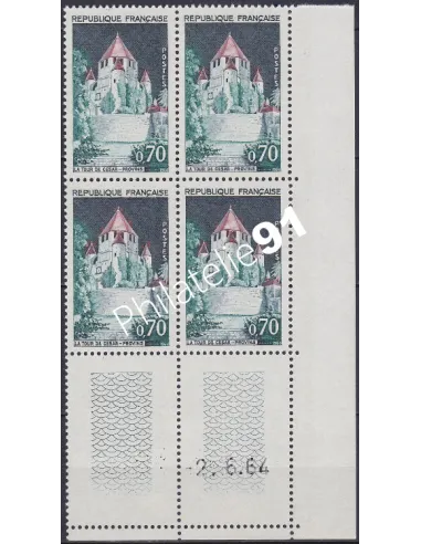 Coin daté sur Timbre n° 1392A, Collection timbres France