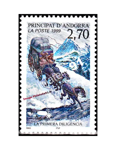 Timbres  d'Andorre Français n° 516 - Thématique: Transport