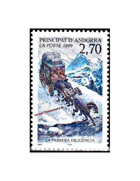Timbres  d'Andorre Français n° 516 - Thématique: Transport