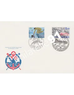 Enveloppe émission commune France-Suisse, collection timbres Europe