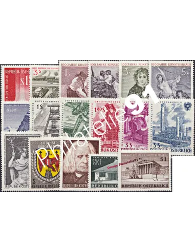AUTRICHE, Année compléte 1961, collection timbres Europe