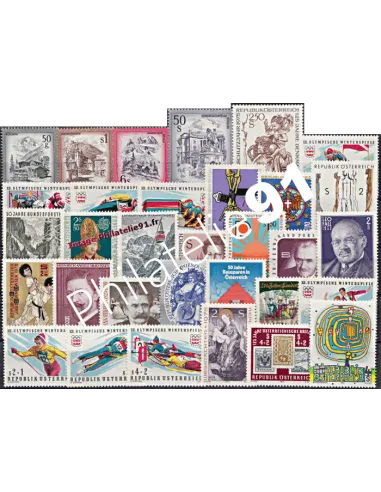 AUTRICHE, Année compléte 1975, collection timbres Europe