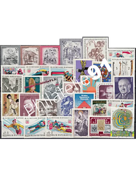 AUTRICHE, Année compléte 1975, collection timbres Europe