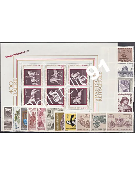 AUTRICHE, Année compléte 1972, collection timbres Europe